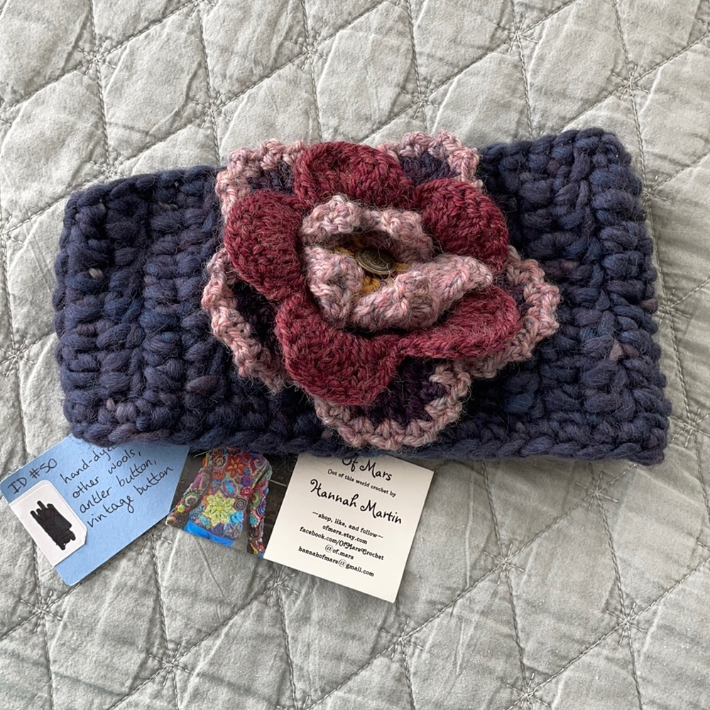 Never Worn Homemade Purple Flower Headband